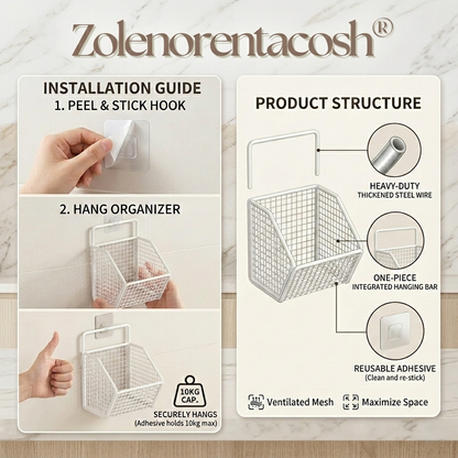 Zolenorentacosh® Ventilated Kitchen Hanging Organizer – Tool-Free Installation