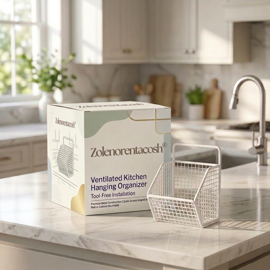 Zolenorentacosh® Ventilated Kitchen Hanging Organizer – Tool-Free Installation